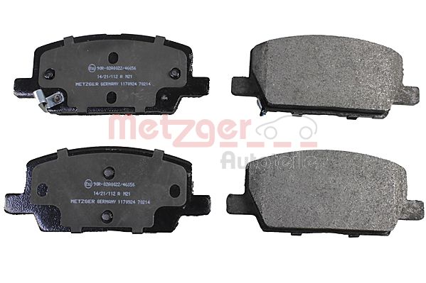 METZGER 1170924 Bremsbelagsatz, Scheibenbremse